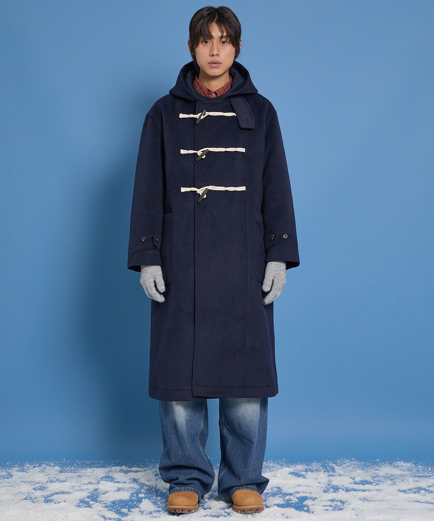 【Wai Kei】 Overfit duffle long coat /追跡付 MUSINSA公式 | WAI KEI Overfit duffle long coat navy