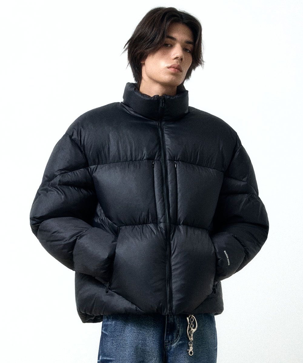 MUSINSA | MAISON MINED MINED HIGH NECK DOWN JACKET BLACK