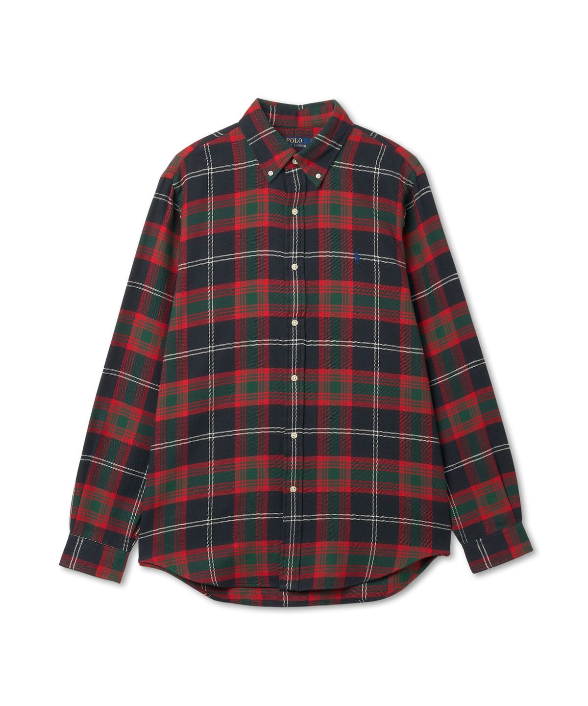 폴로 랄프 로렌(POLO RALPH LAUREN) 클래식핏 플래드 브러시 플란넬 셔츠-네이비410