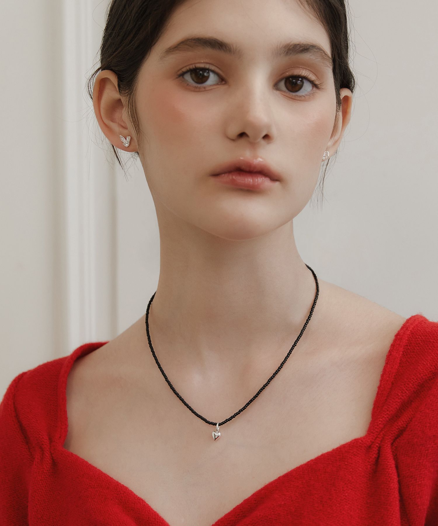 ネックレス・ペンダント TATIANA Silver 925 Botanic Heart Beads Necklace NZ2440 MUSINSA | TATIANA (Silver 925) Botanical Heart Bead Necklace
