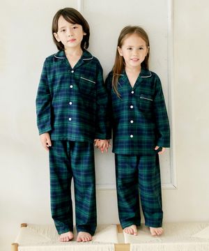 130 기모그린 긴소매 파자마세트