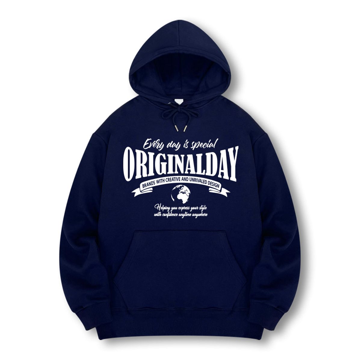 오리지널데이(ORIGINALDAY) [기모선택] Every day 후디 후드 티셔츠 [네이비]