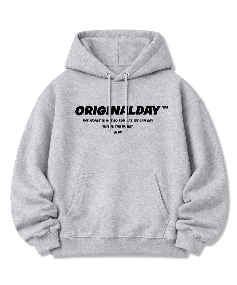 폰트댄버리 오버핏 쭈리 후드 티셔츠 남녀공용 Grey