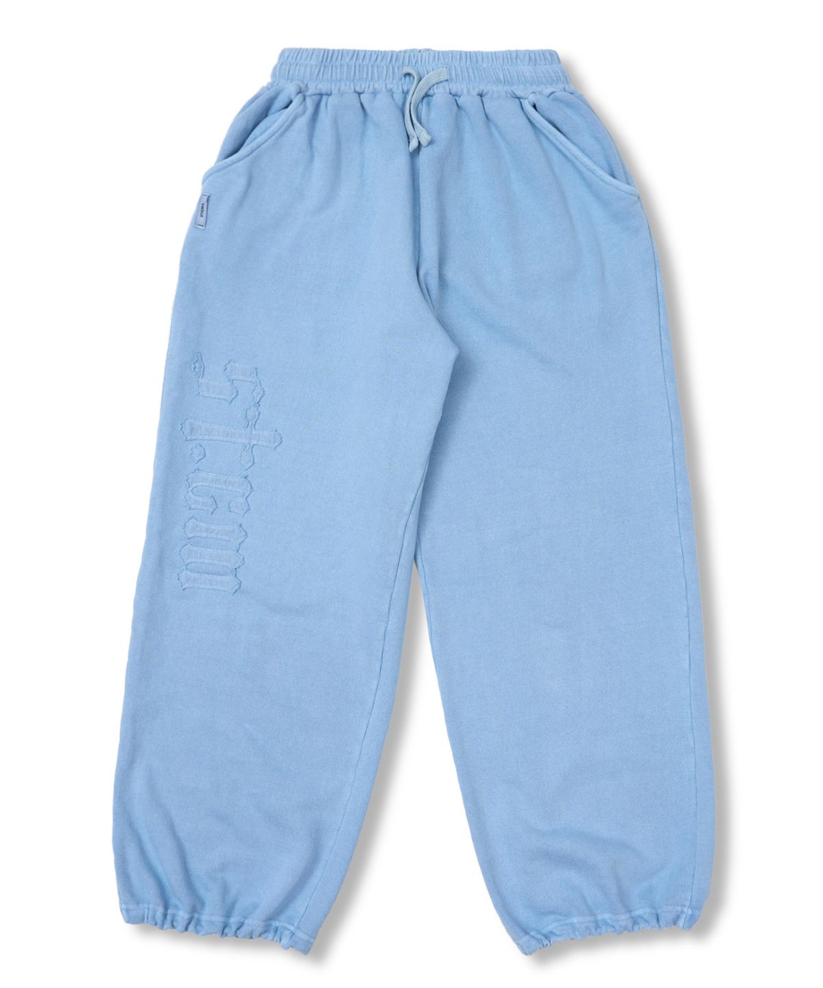 스티그마(STIGMA) Applique STGM Pigment Washed Wide Jogger Pants Sky Blue
