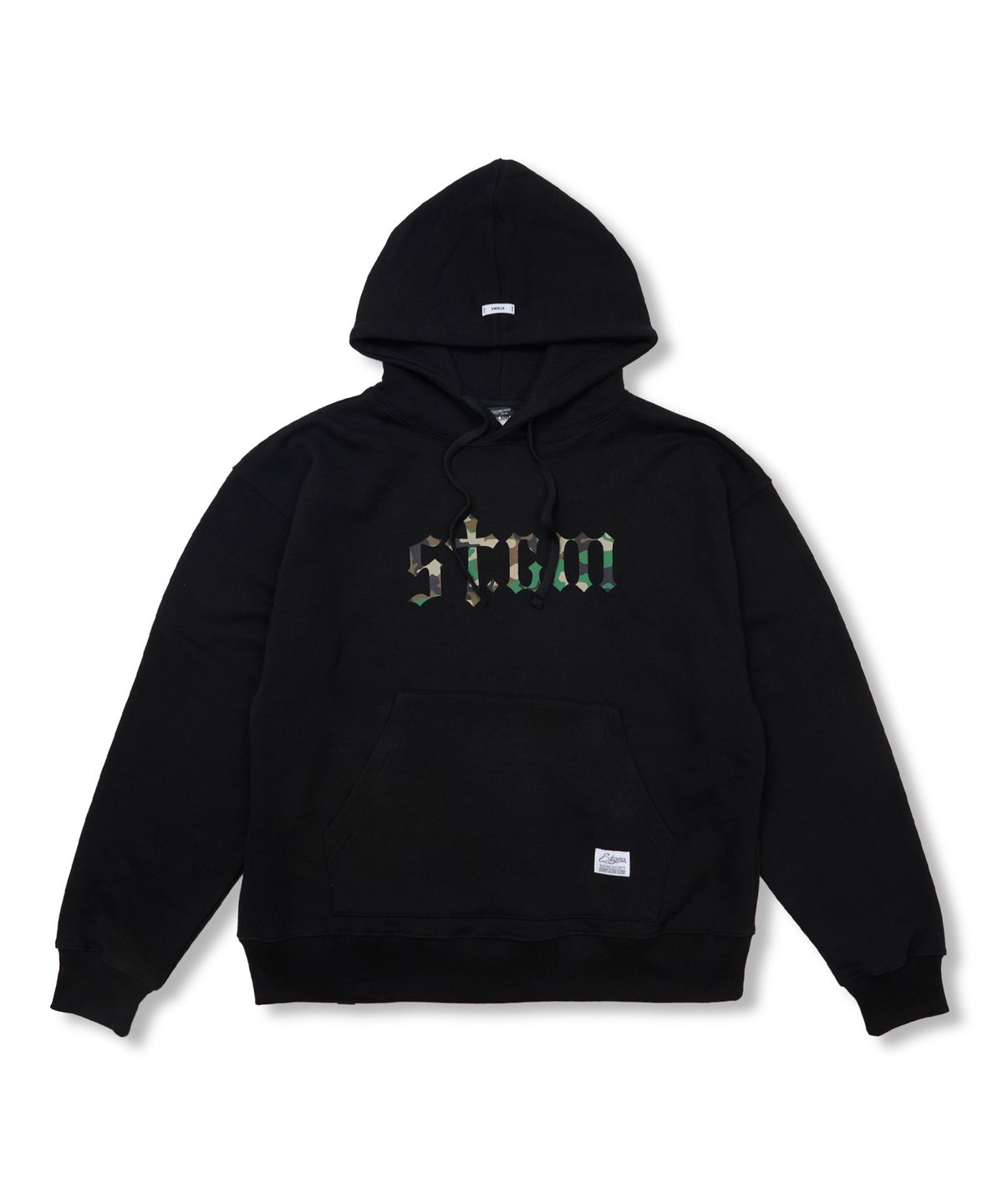 스티그마(STIGMA) Camouflage STGM Oversized Hoodie Black