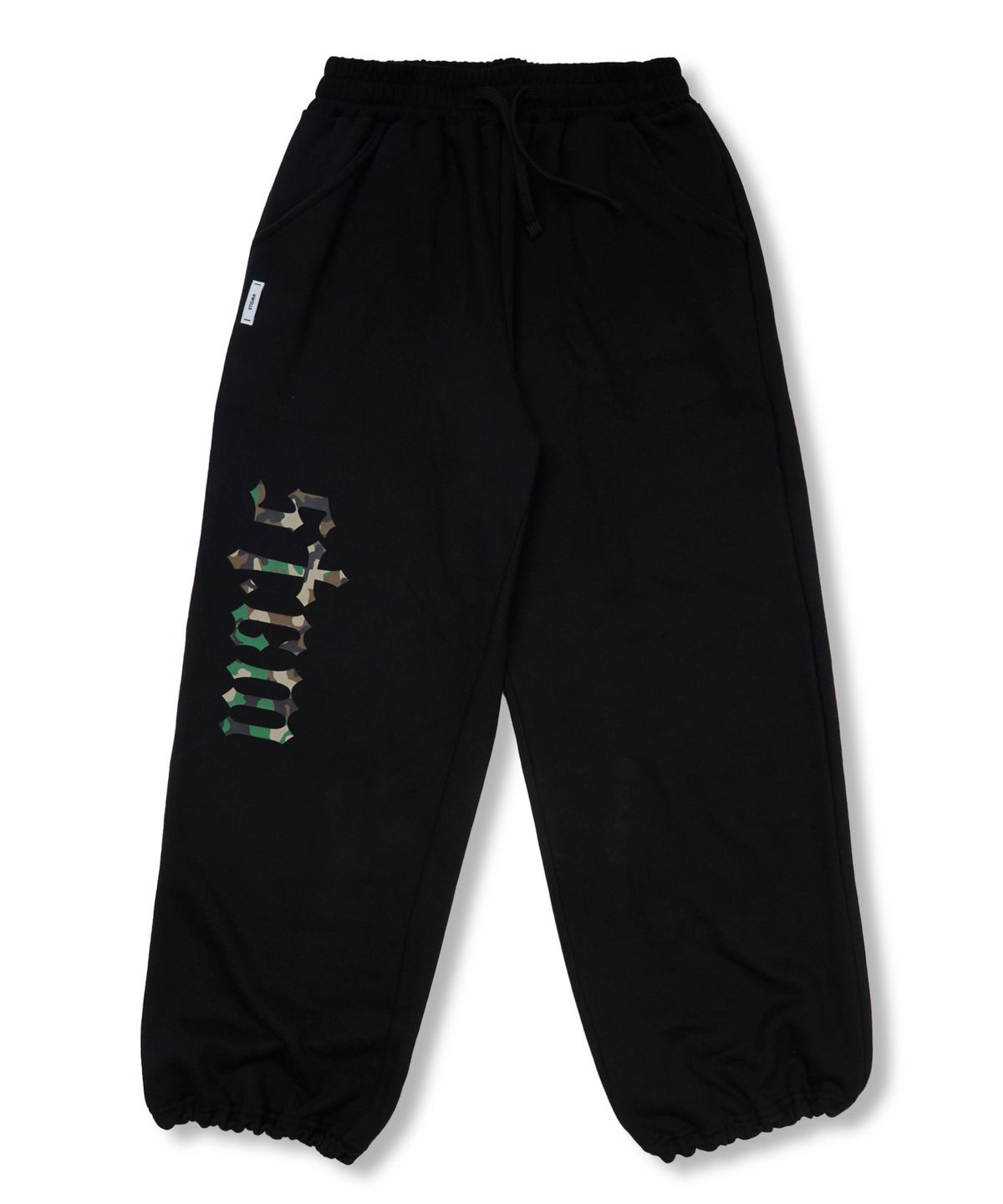 스티그마(STIGMA) Camouflage STGM Wide Jogger Pants Black