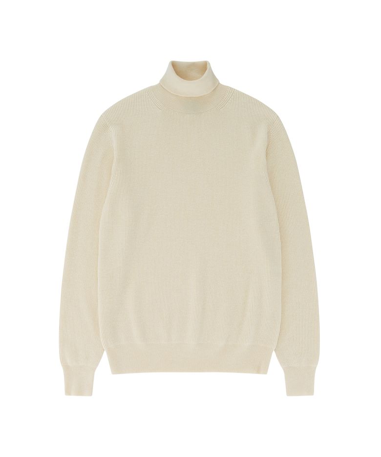 Wool soft Turtle Neck Knit (Ecru)