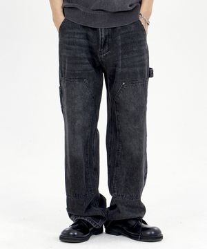 더블니 카펜더 빈티지 워시드 워크데님팬츠 블랙