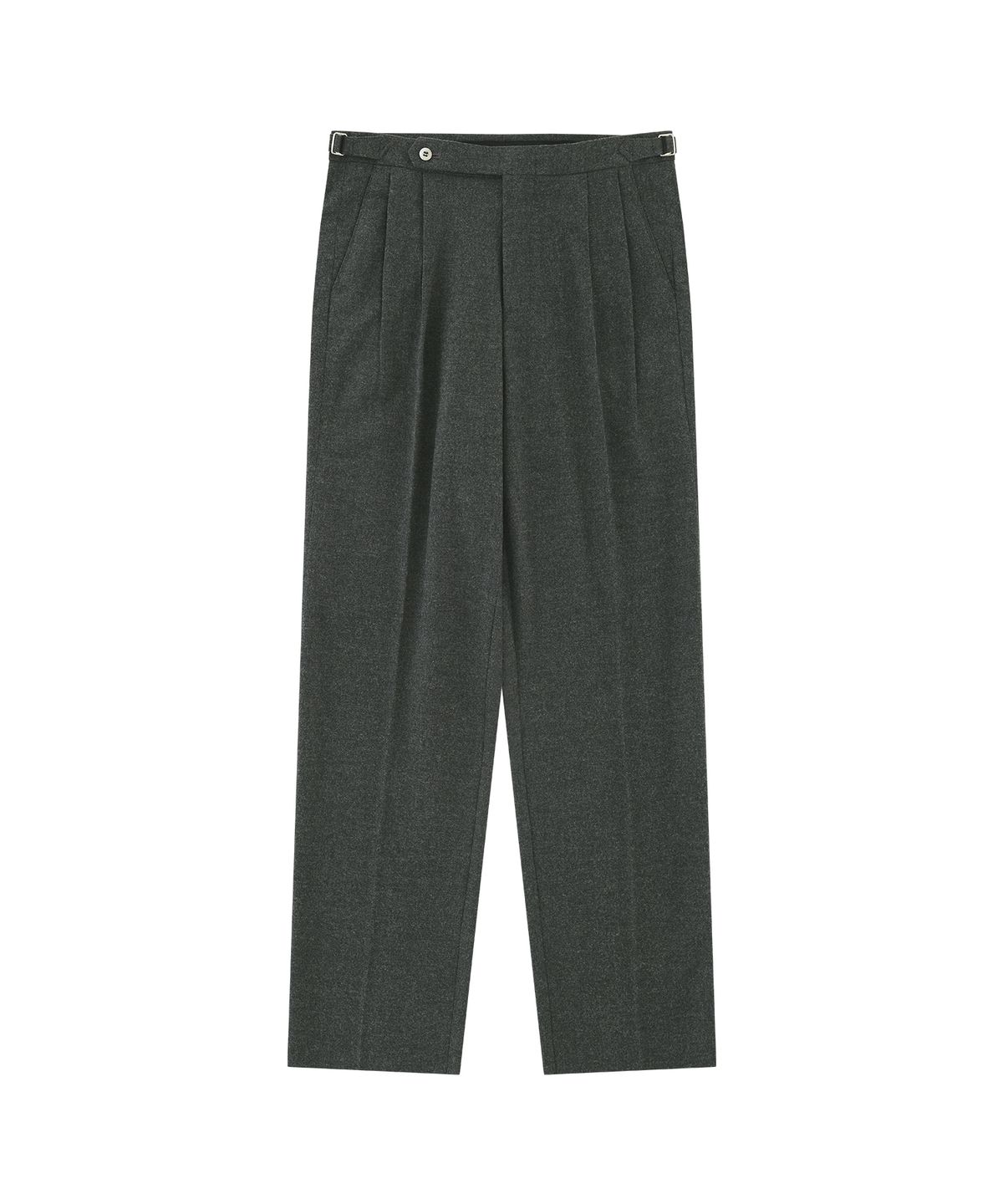 벨리프(BELLIEF) Wool Flannel adjust relaxed pants (Grey)