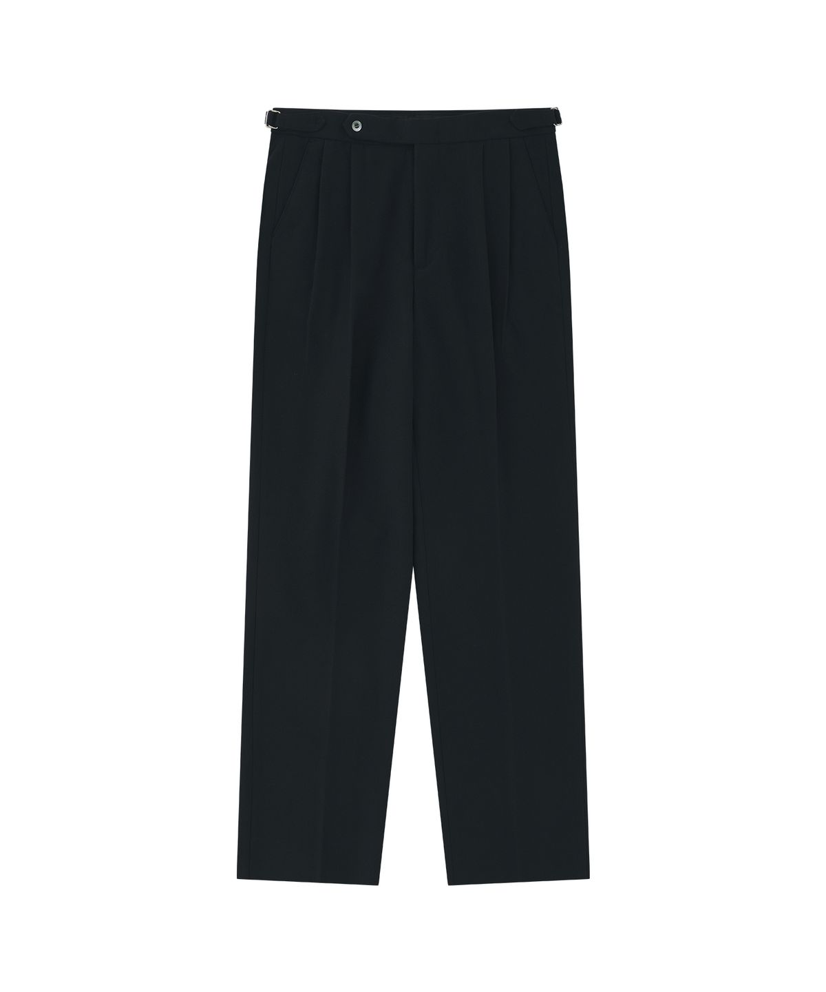 벨리프(BELLIEF) Wool Flannel adjust relaxed pants (Navy)