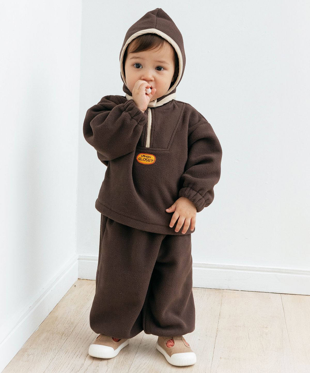 유비맘클로젯(UBMOM CLOSET) 포근 반집업 상하세트 C1WQ7901-CO