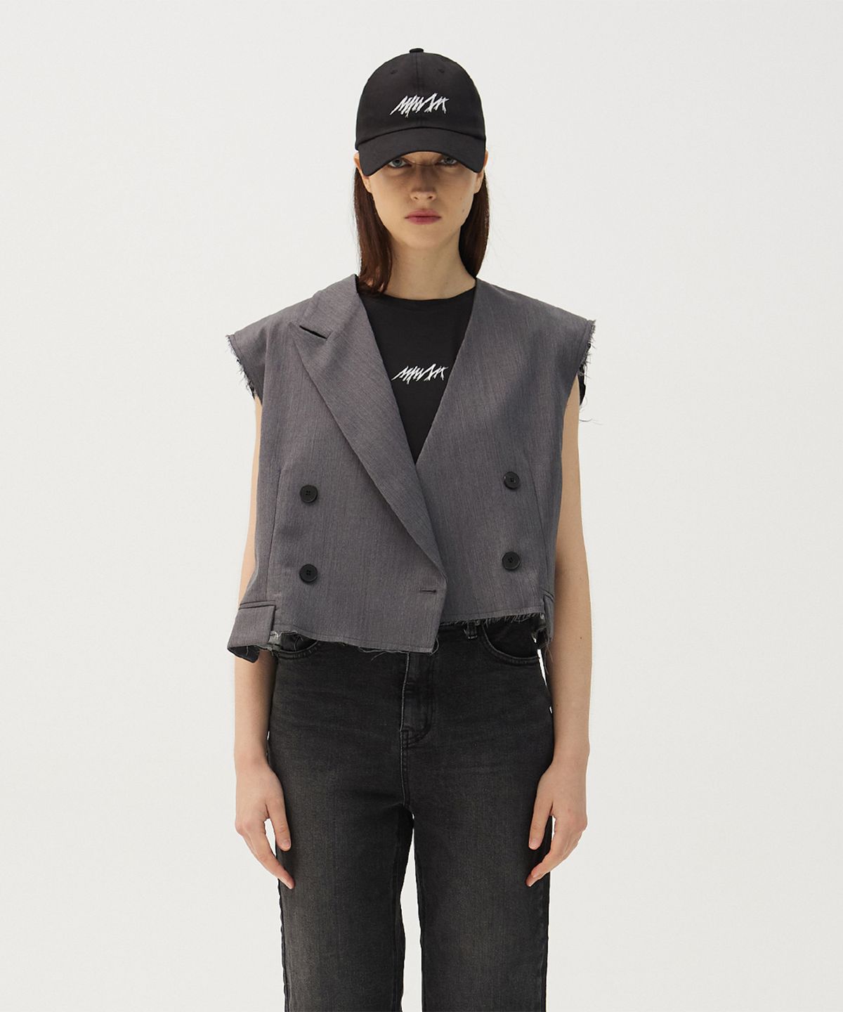 므아므(MMAM) Origami signature cropped vest