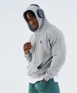 TBK 오버핏 후드티 멜란지