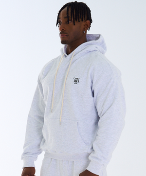 TBK 오버핏 후드티 백멜란지