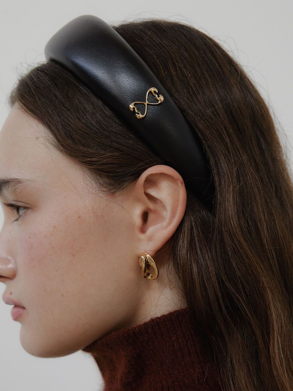 ヘアアクセサリー LOVE ME MONSTER Mont Padding Leather Headband L 5BFM083 LOVE ME MONSTER(ラブミーモンスター)のレディース ヘア