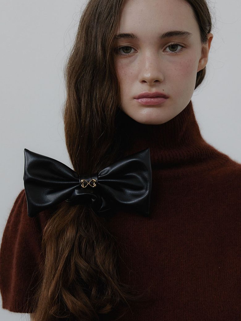 Mont Ribbon Leather Scrunchy (L243MHA020)