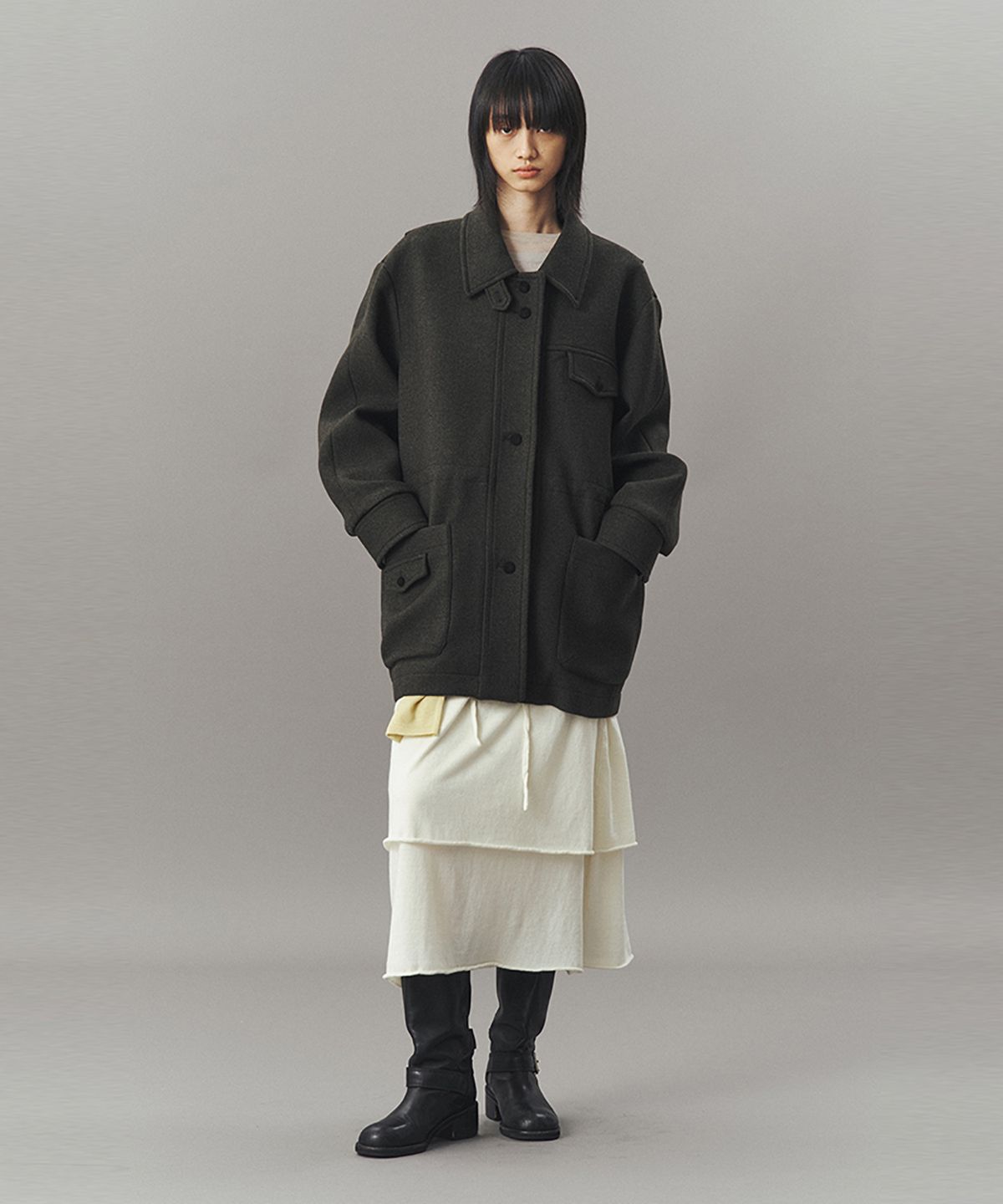 아위(AHWE) WOOL FIELD JACKET_D KHAKI
