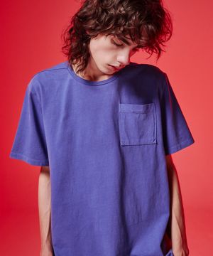 데일리 포켓 숏슬리브 피그먼트블루 GA4284 BL