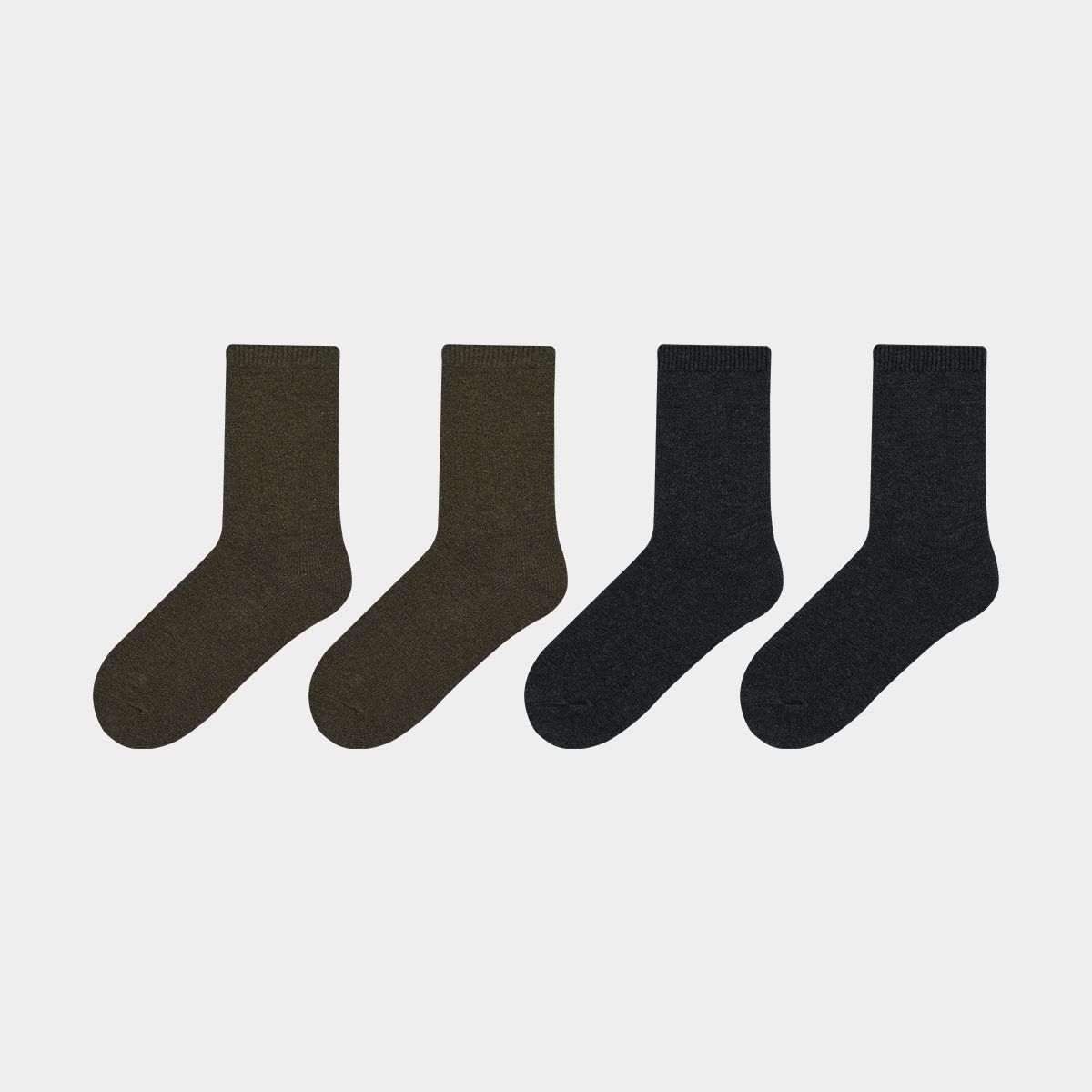 스튜디오 싹스탑(STUDIO SOCKSTOP) [4PACK] 여성 프리미엄 램스 울 솔리드 크루 삭스