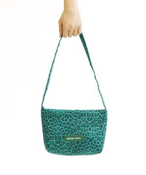 립 지퍼 미니백 Z1 호피 - green