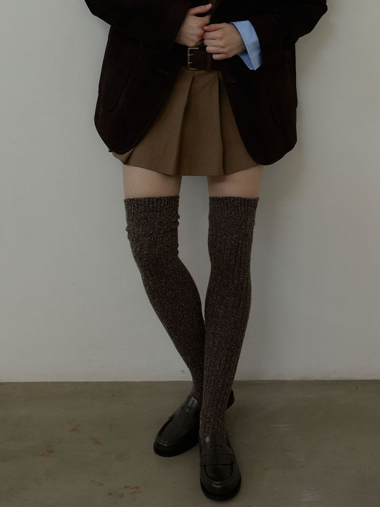 Ribbed Wool Over Knee Socks_3COL (L244MSC010)