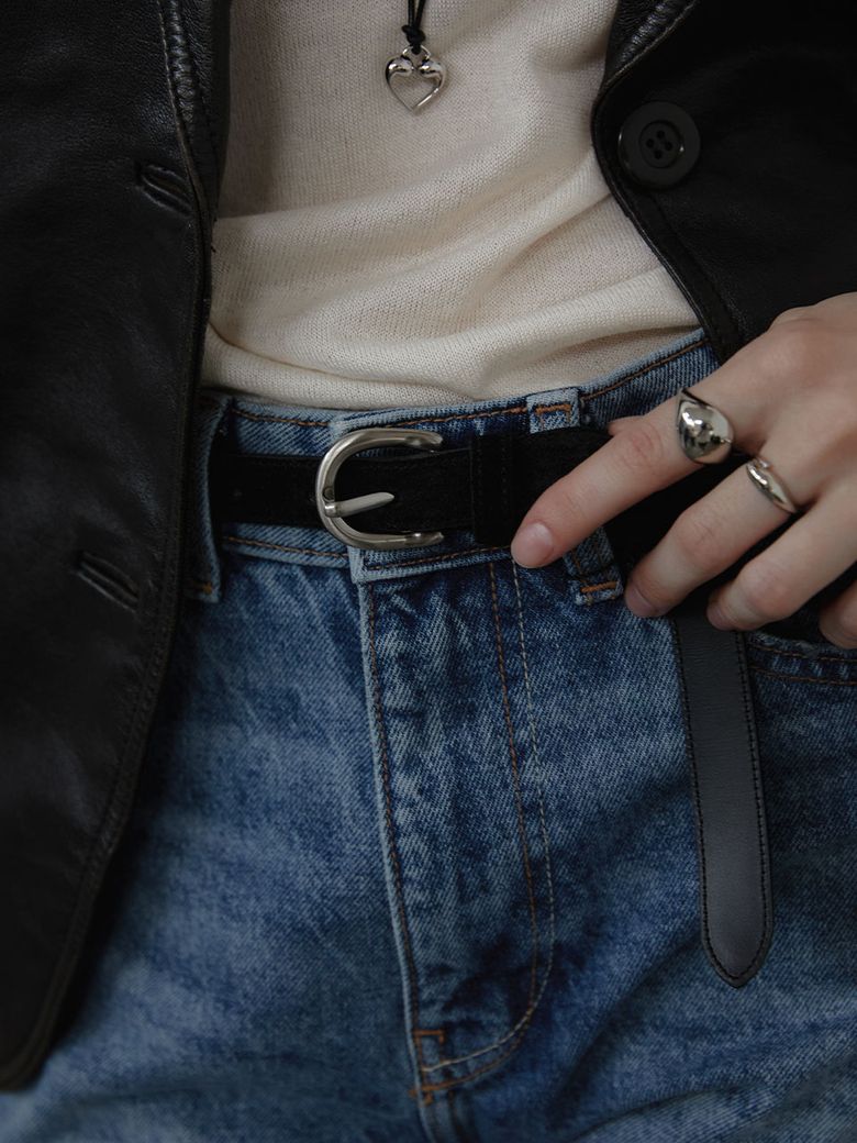 Slim Suede Belt_2COL (L243MBT020)
