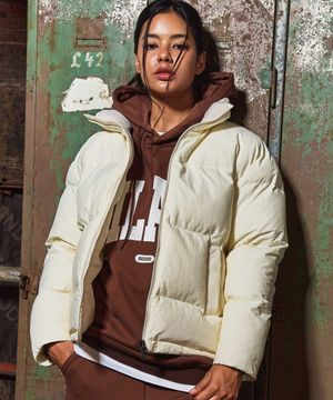 데일리 미니멀 푸퍼 숏패딩 크림 GA4840 CR