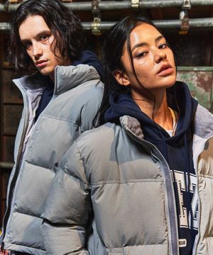 데일리 미니멀 푸퍼 숏패딩 쿨그레이 GA4840 GR