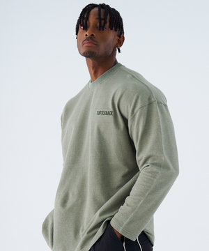 피그먼트 오버핏 롱슬리브 그린