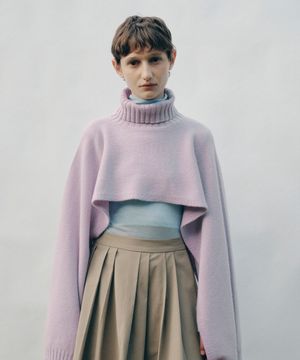 TWO WAY CASHMERE KNIT SHAWL(PP)