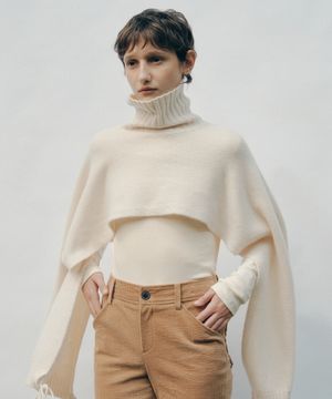 TWO WAY CASHMERE KNIT SHAWL(IV)