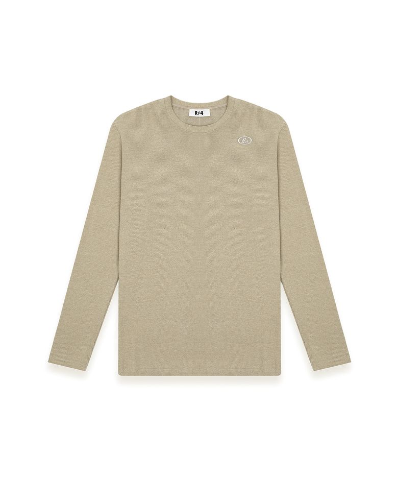 R-0024 / BRUSHED KNIT - LONG SLEEVE TSHIRTS(YELLOW)