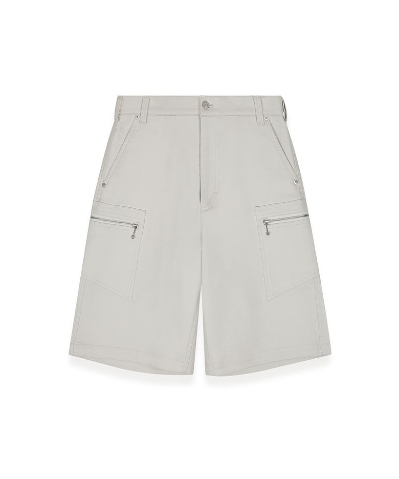 R-0032 / ZIP CARGO BERMUDA PANTS(LIGHT-CREAM)