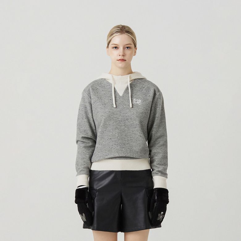 Knit Hood Hybrid T Shirts_M/GRAY