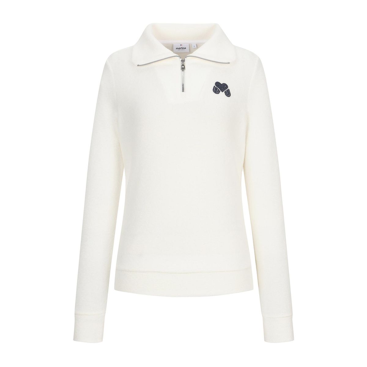 마틴골프(MARTINE GOLF) Fluffy Half Zip up T shirts_OFF-WHITE