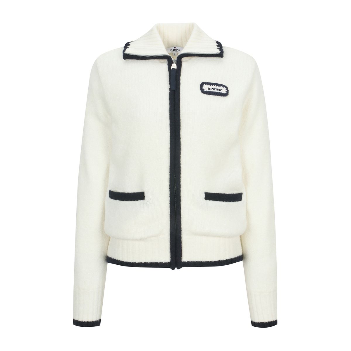 마틴골프(MARTINE GOLF) Fluffy Zip up Cardigan_OFF-WHITE