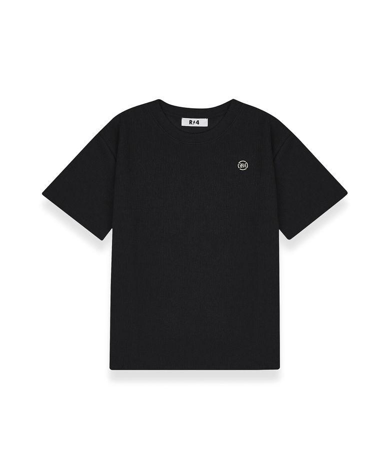 R-0027 / TWEED SHORT TSHIRTS(BLACK)
