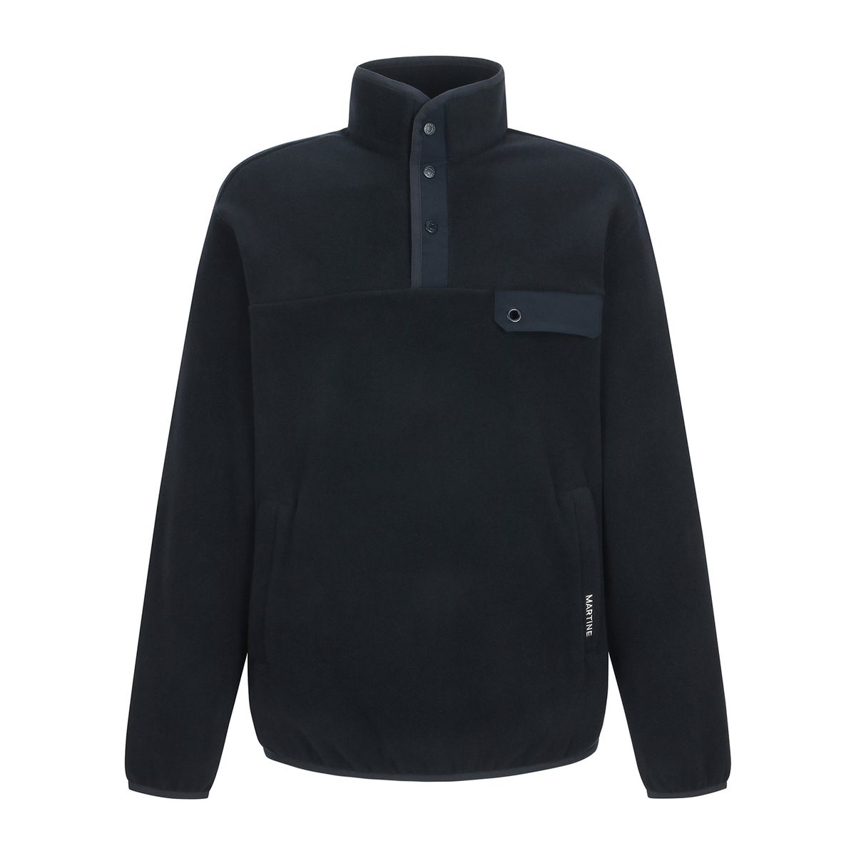 마틴골프(MARTINE GOLF) Fleece Button High neck T shirts_NAVY (Men)