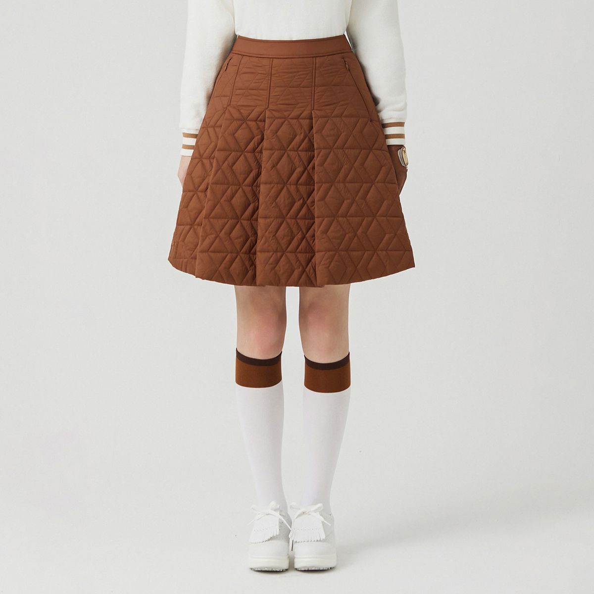 마틴골프(MARTINE GOLF) Quilting Skirt_CAMEL