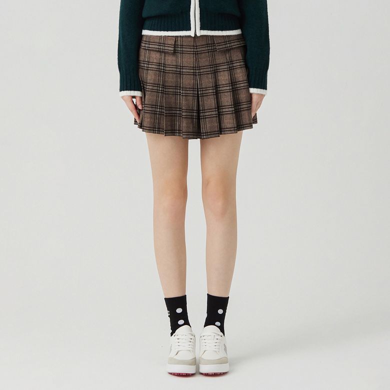 Winter Check Pattern Culotte_BROWN