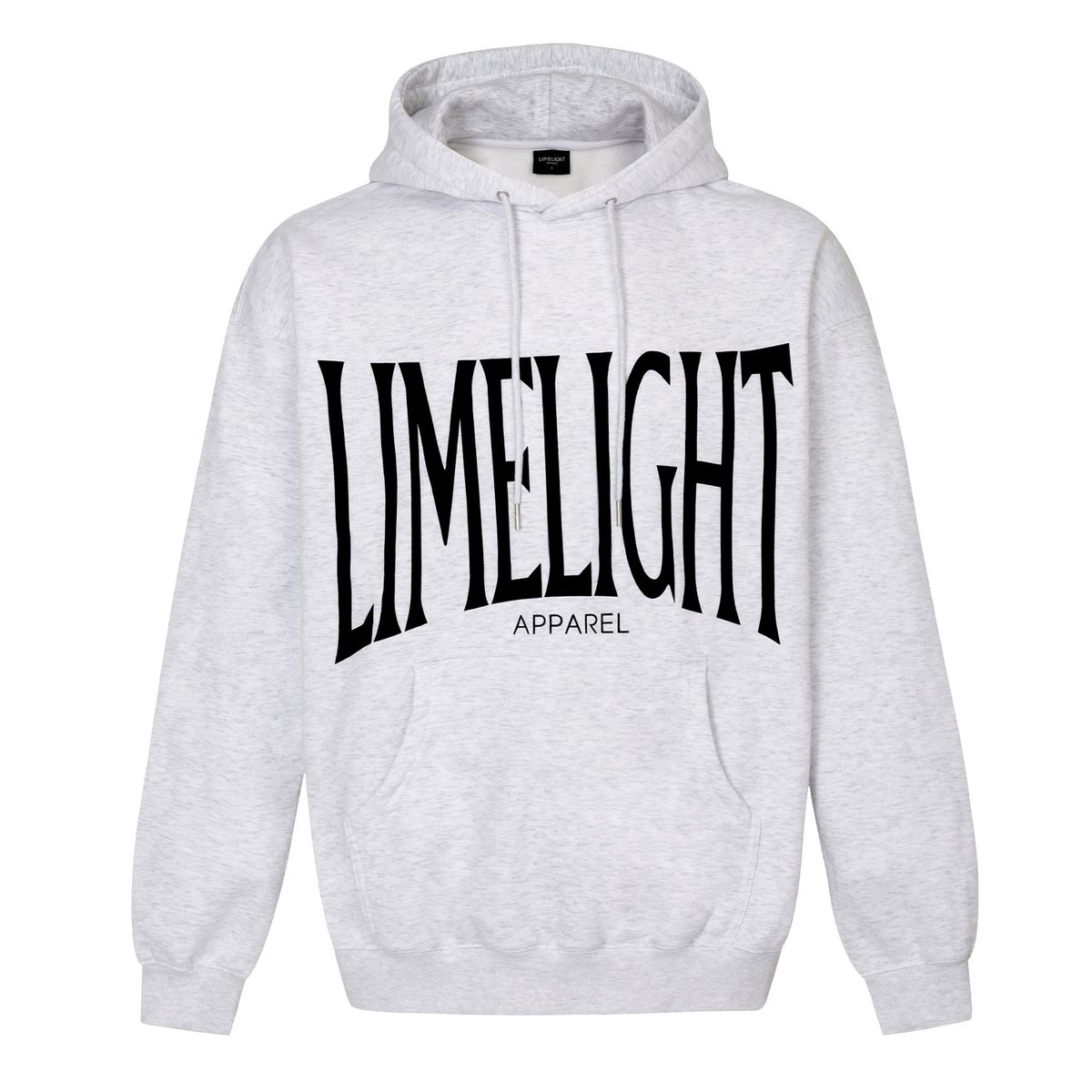 라임라잇 어패럴(LIMELIGHT APPAREL) 어패럴 빅 로고 후드 오버사이즈 (애쉬그레이/블랙)