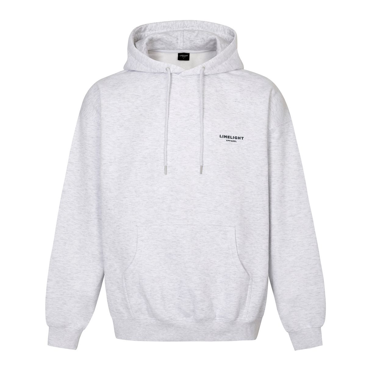 라임라잇 어패럴(LIMELIGHT APPAREL) 어패럴 심플 로고 후드 오버사이즈 (애쉬그레이/그레이)