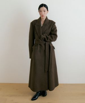 Double Wool Maxi Coat (brown)