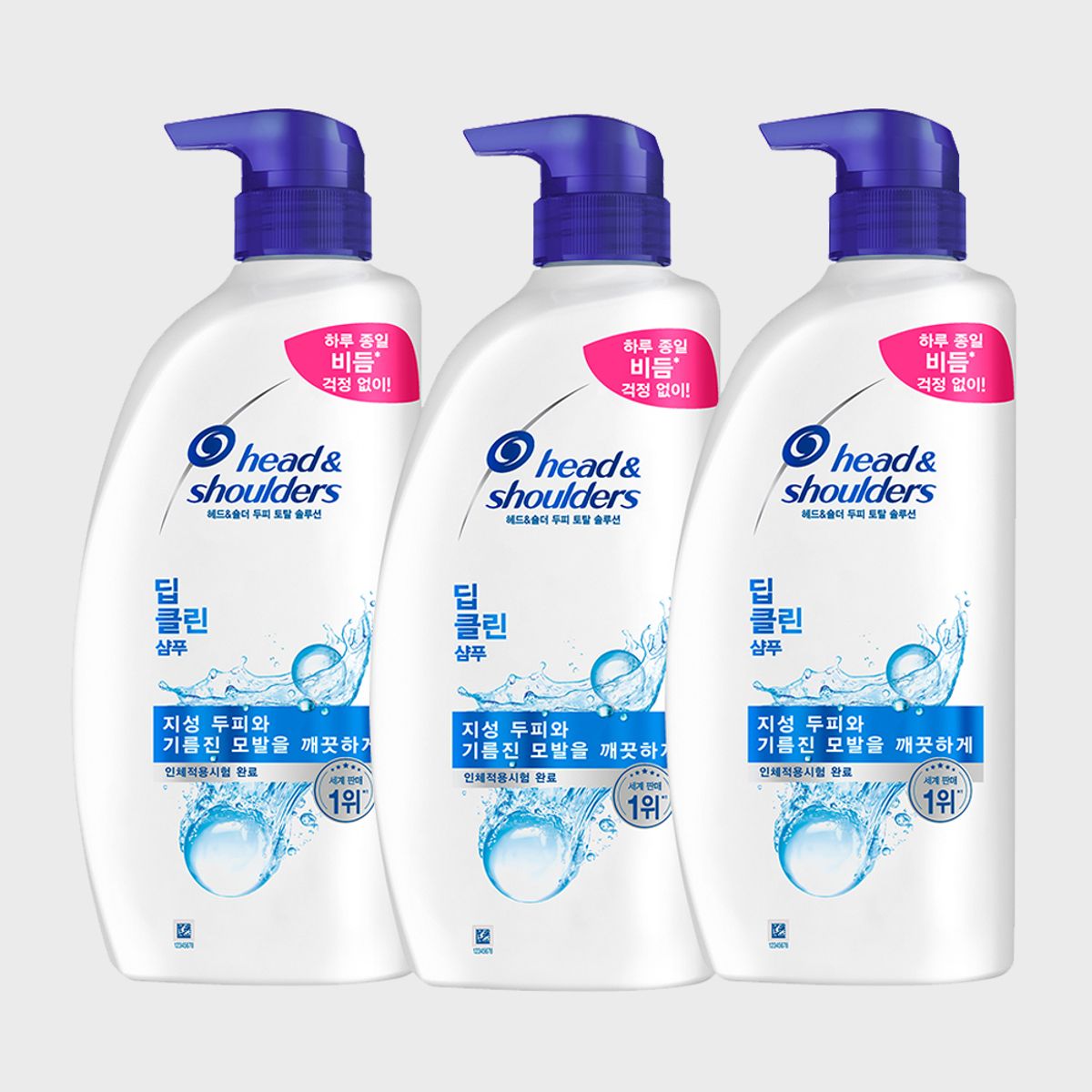 헤드앤숄더(HEAD&SHOULDER) 딥클린 샴푸 850ml 3개