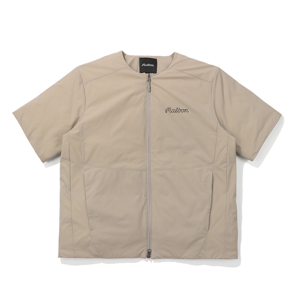 말본 골프(MALBON GOLF) 퍼포먼스 등판 벤틸 반팔 다운 GREYISH BEIGE (MAN)