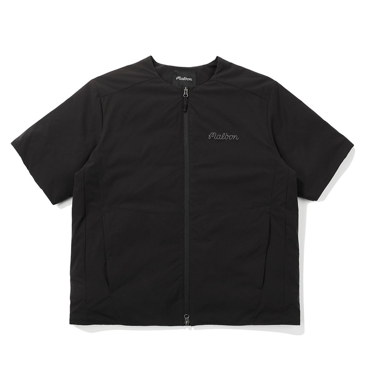 말본 골프(MALBON GOLF) 퍼포먼스 등판 벤틸 반팔 다운 BLACK (MAN)