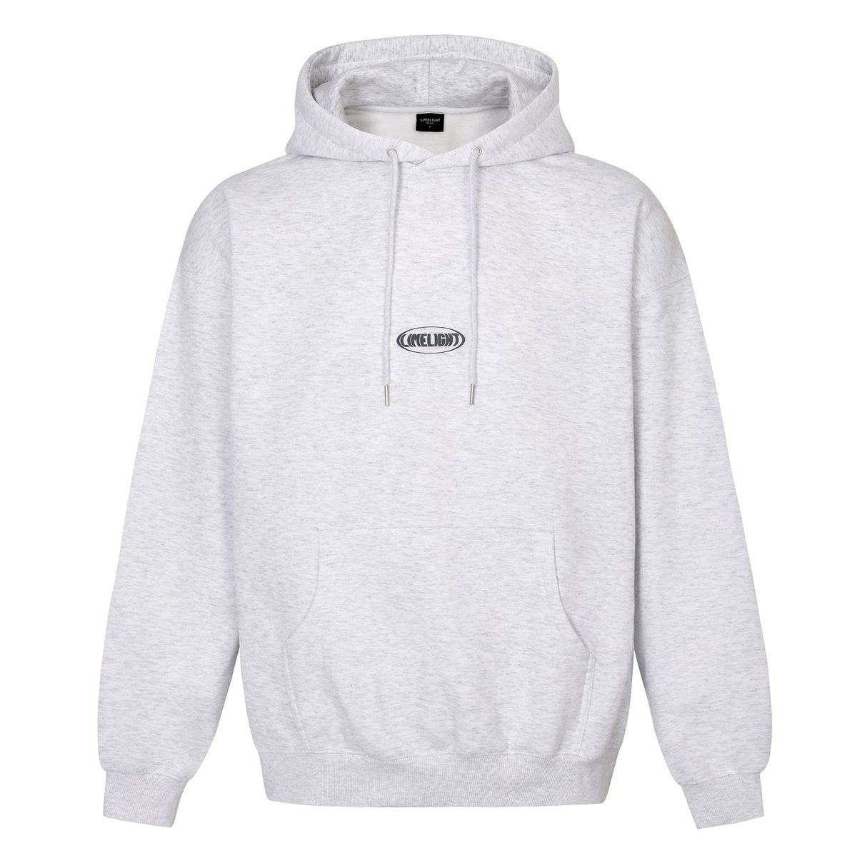 라임라잇 어패럴(LIMELIGHT APPAREL) 어패럴 오발 로고 후드 오버사이즈 (애쉬그레이/그레이)