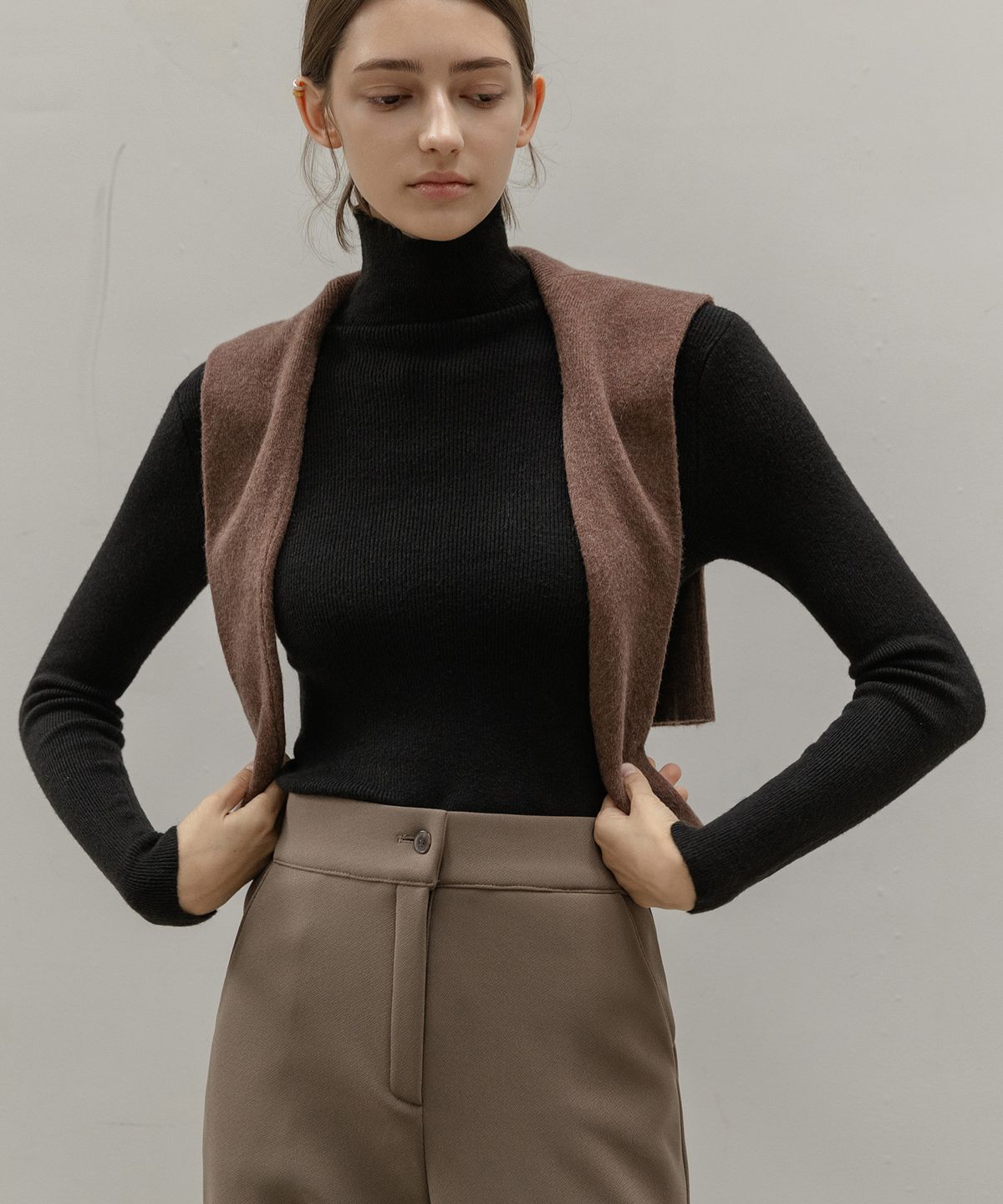 논앤논(NON AND NON) HIGH TURTLENECK KNIT_NFKN4135 (BLACK)