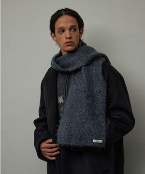 오브제 알파카 머플러 애쉬블루