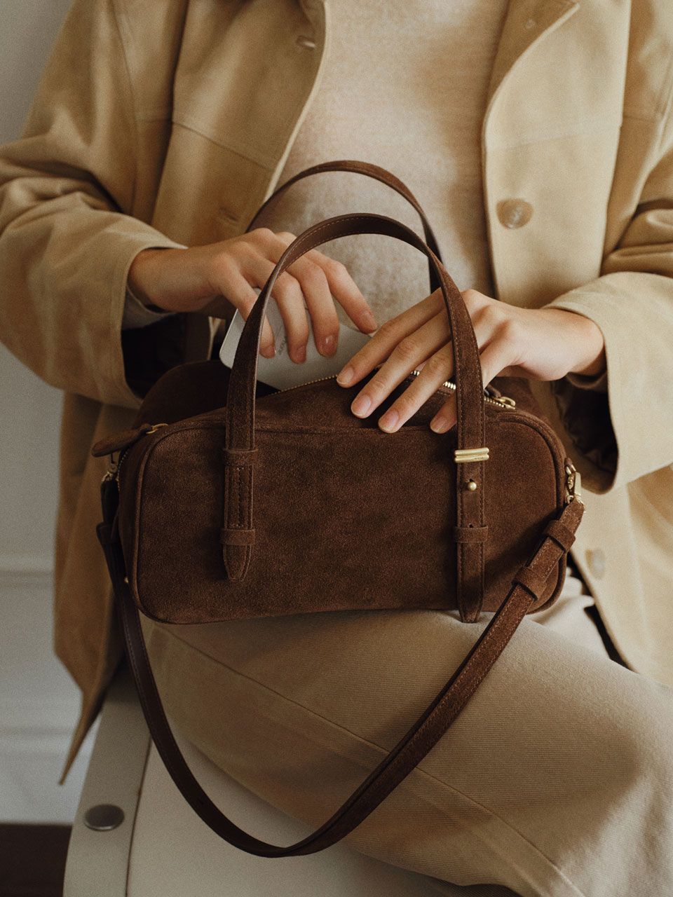 ★DE MERIEL★ VT Boston Bag Chestnut VTBOSTON MUSINSA | DEMERIEL VT Boston Bag Chestnut